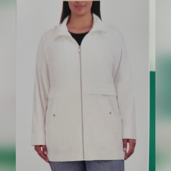 Vince Camuto Wind & Rain Resistant Longline Rain Jacket - Picture 2 of 15